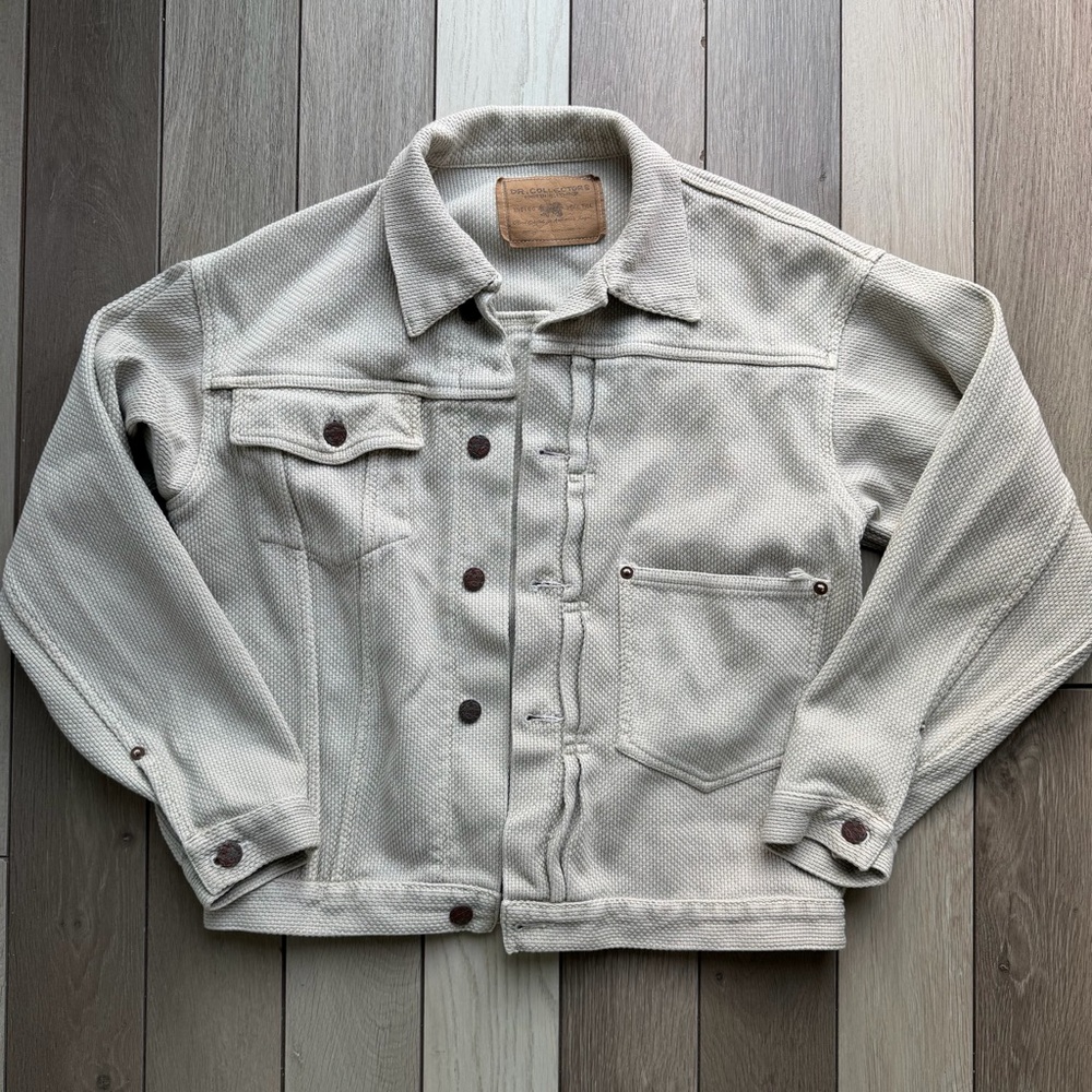 Dr. Collectors Men's Beige Textured Jacket